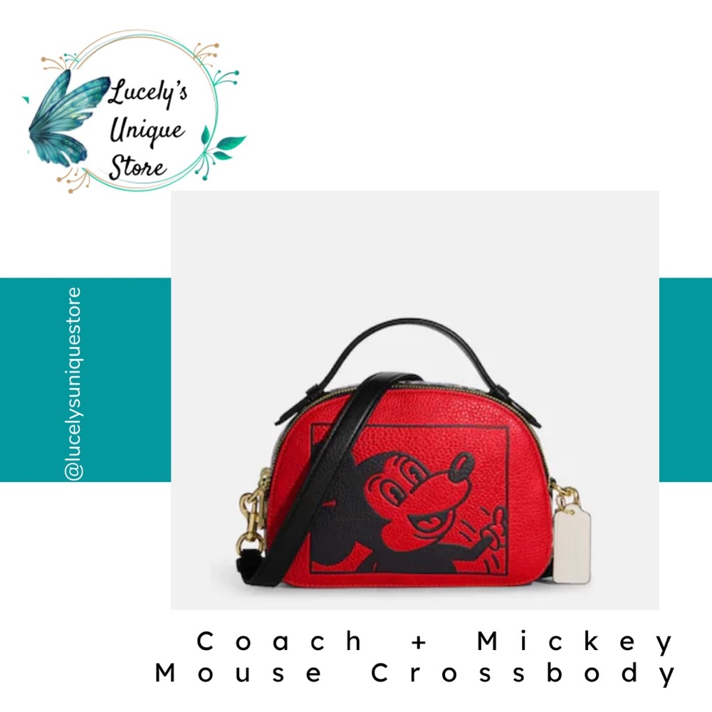 NWT Coach + Mickey Mouse Crossbody